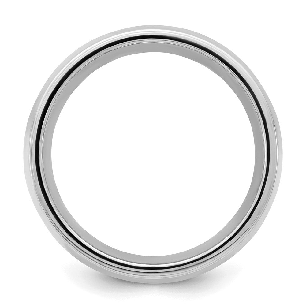 Sterling Silver Rhodium-plated 9mm Comfort Fit Milgrain Size 12 Band