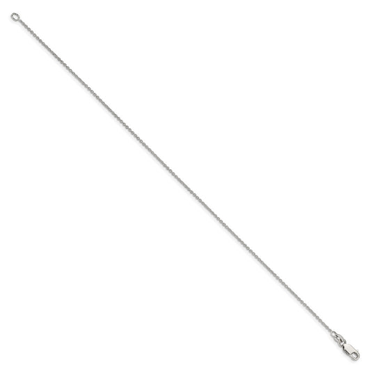 Sterling Silver 1mm Cable Chain Anklet