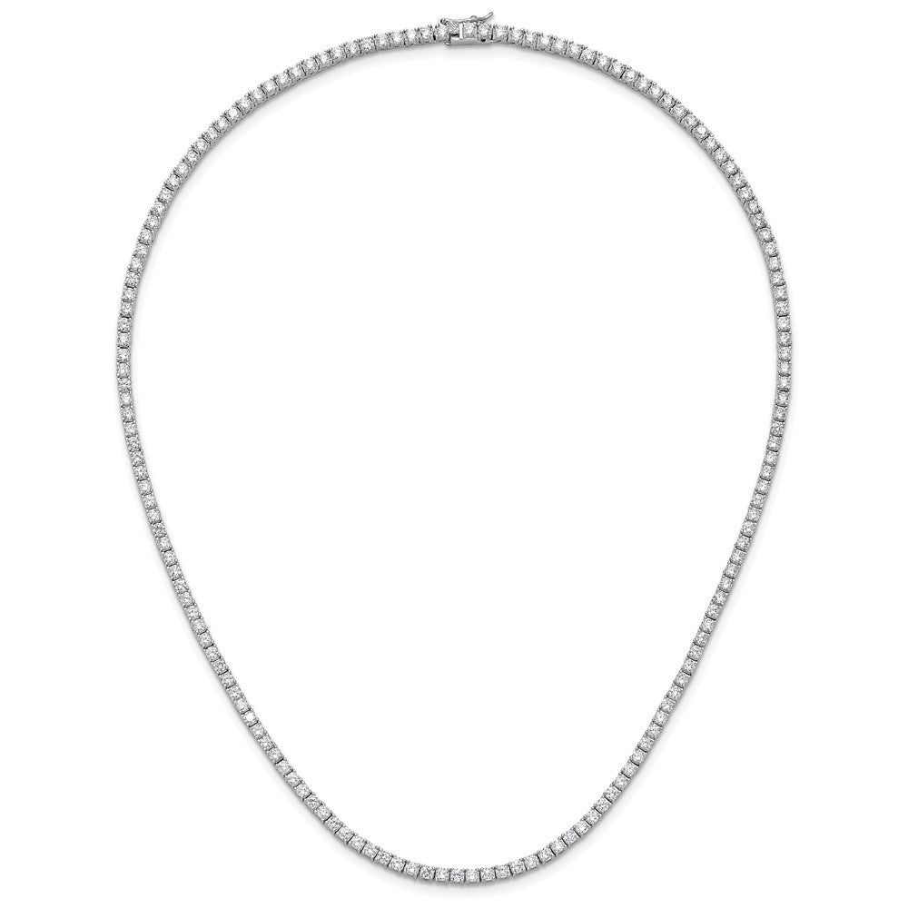 Cheryl M Sterling Silver Rhodium-plated Brilliant-cut CZ 18 Inch Necklace