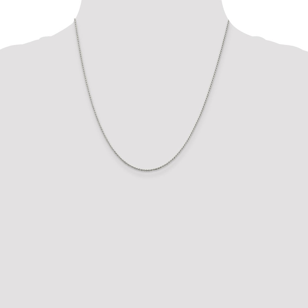 Sterling Silver 1.2mm Diamond-cut Rope Chain