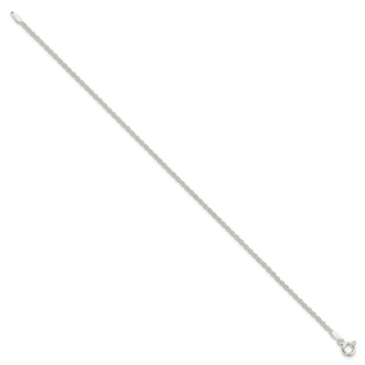Sterling Silver 1.8mm Solid Rope Chain Anklet