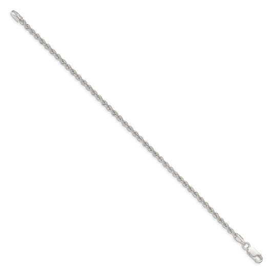 Sterling Silver 2.5mm Solid Rope Chain