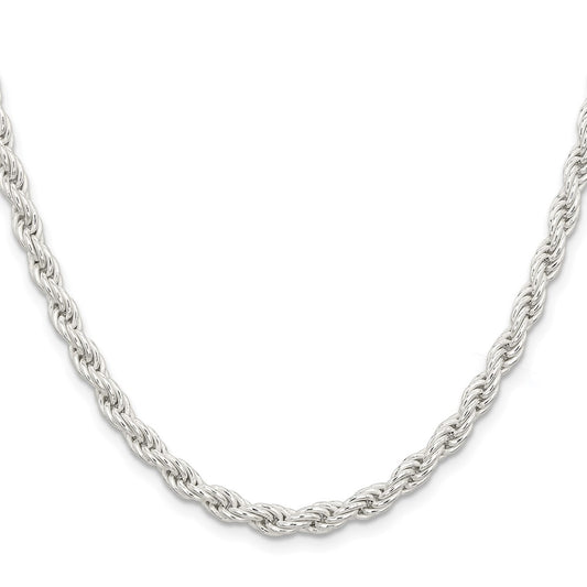 Sterling Silver 5mm Solid Rope Chain