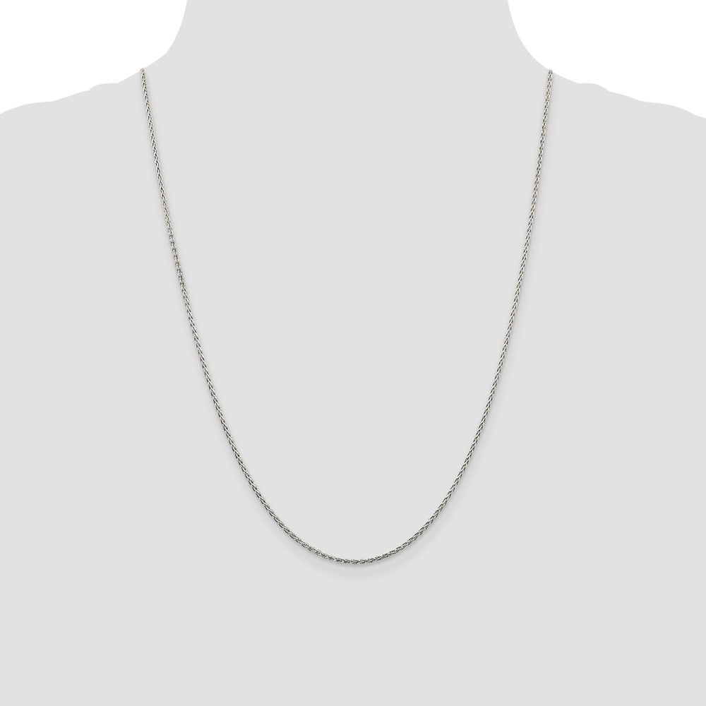 Sterling Silver 1.5mm Diamond-cut Spiga Chain
