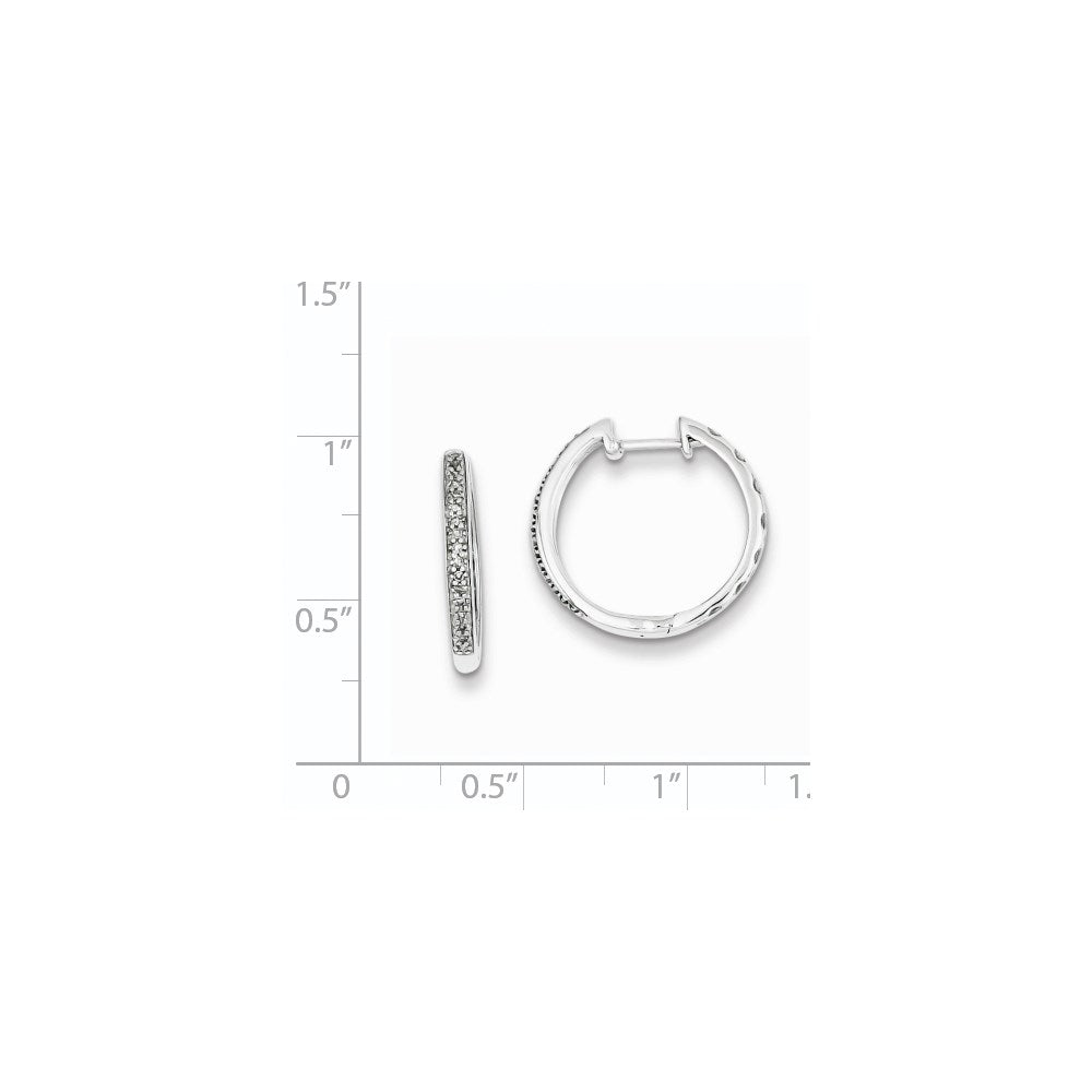 Sterling Silver Rhodium Diam. Earrings