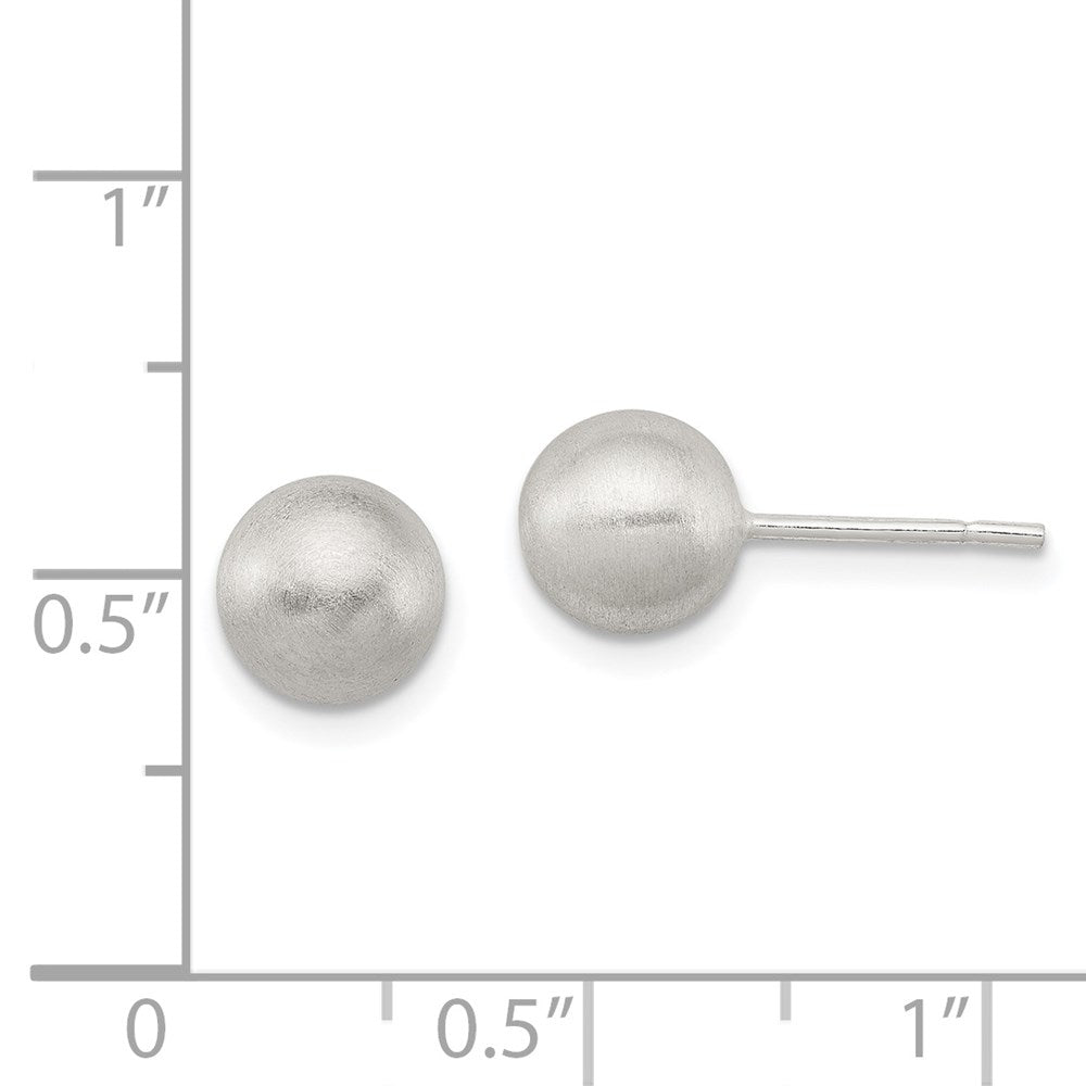 Sterling Silver Polished 7mm Laser-cut Post Earrings