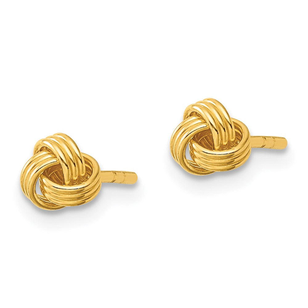 Affordable Expressions Sterling Silver Gold-tone Polished Love Knot Post Earrings