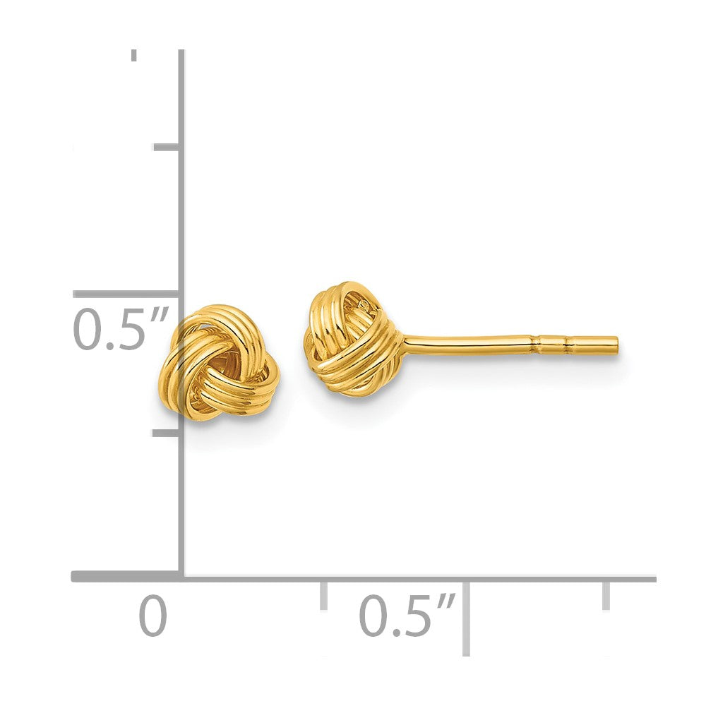 Affordable Expressions Sterling Silver Gold-tone Polished Love Knot Post Earrings