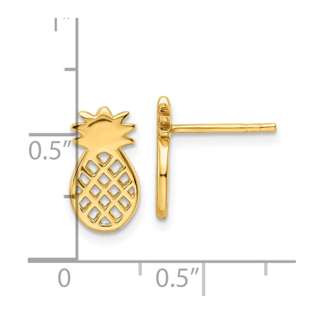 Affordable Expressions Sterling Silver Gold-plated Pineapple Post Earrings