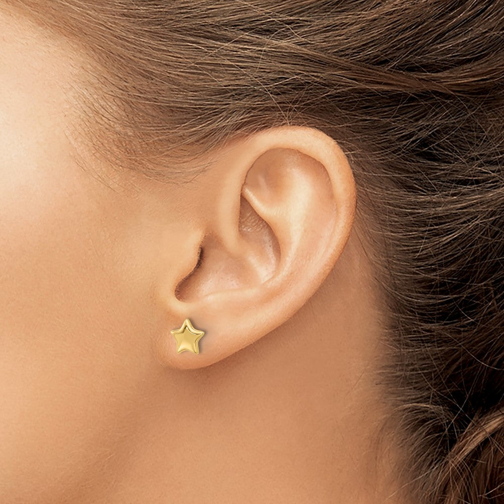Affordable Expressions Sterling Silver Gold-tone Star Post Earrings