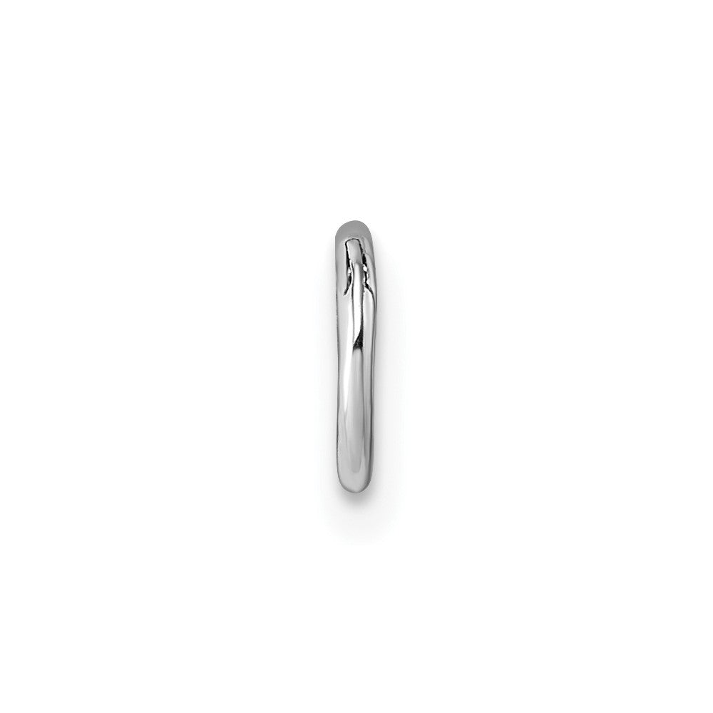 Sterling Silver Rhodium-plated Polished Single Cartilage Hoop Earring