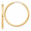 Sterling Silver Flash Gold-plated 2mm Endless Hoop Earrings