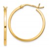 Sterling Silver Flash Gold-plated 1.5x25mm Hoop Earrings