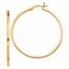 Sterling Silver Flash Gold-plated 1.5x40mm Hoop Earrings