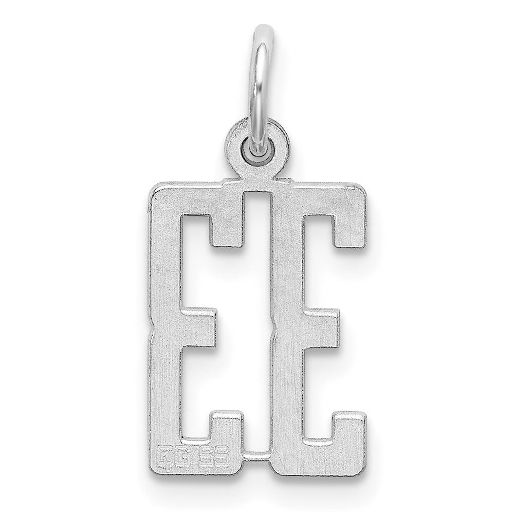 Sterling Silver/Rhodium-plated Elongated Number 33 Charm