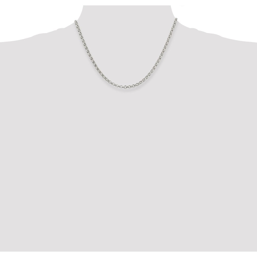 Sterling Silver 4mm Rolo Chain