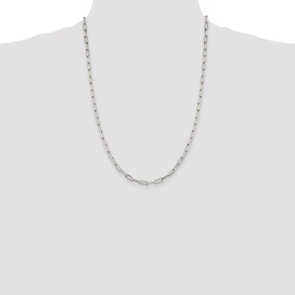 Sterling Silver 4.25mm Elongated Open Link Chain