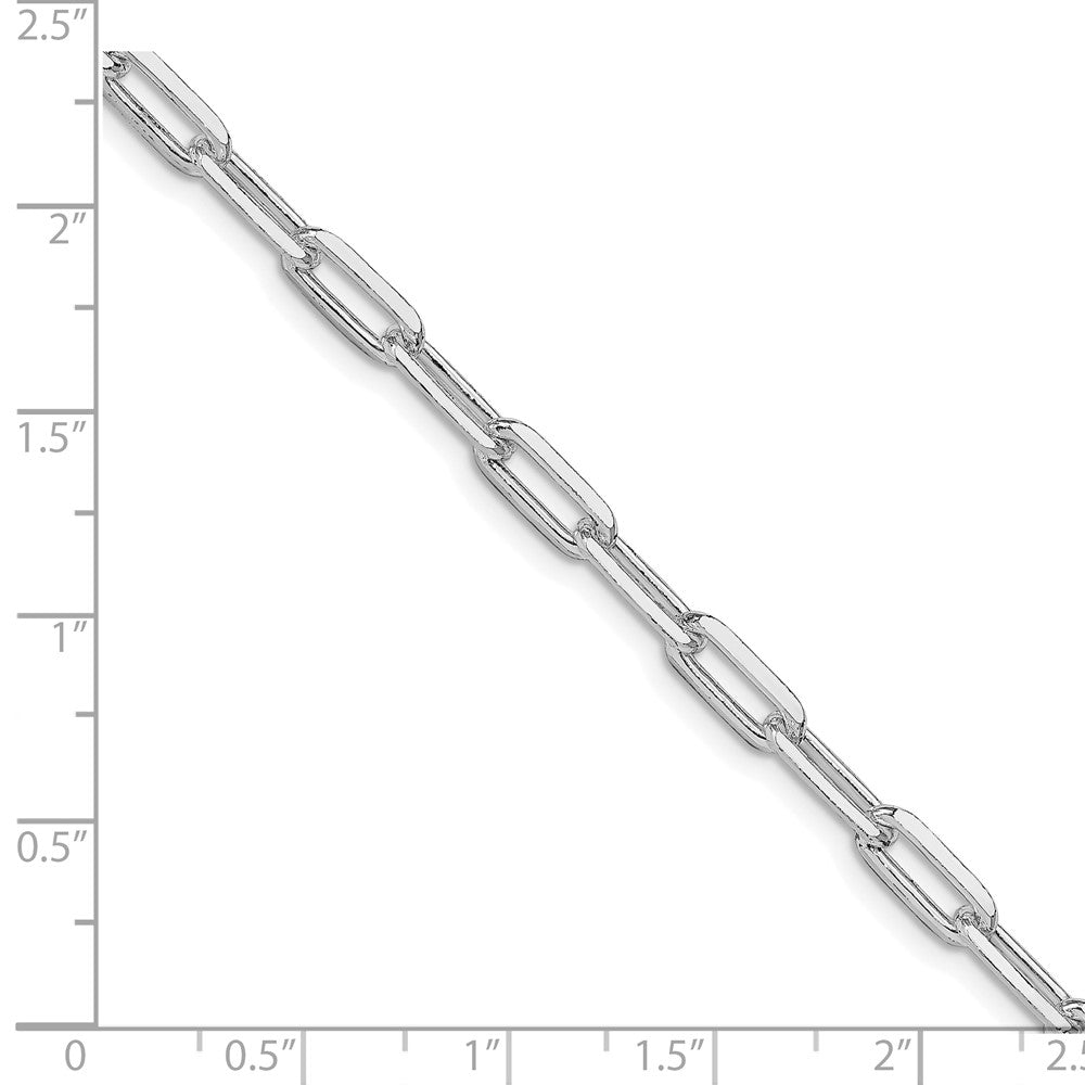 Sterling Silver Rhodium-plated 4.25mm Elongated Open Link Chain