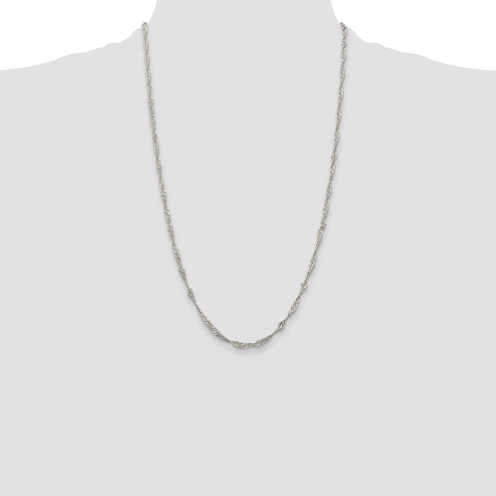 Sterling Silver 3mm Singapore Chain