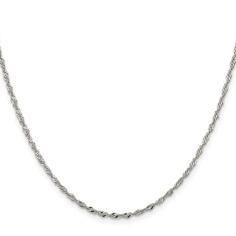 Sterling Silver 2mm Singapore Chain Anklet