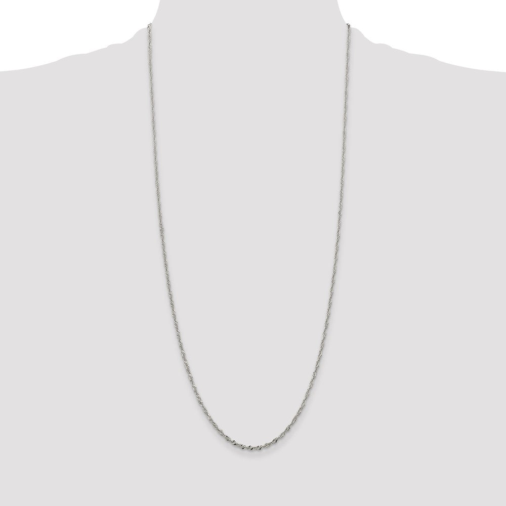 Sterling Silver 2mm Singapore Chain Anklet