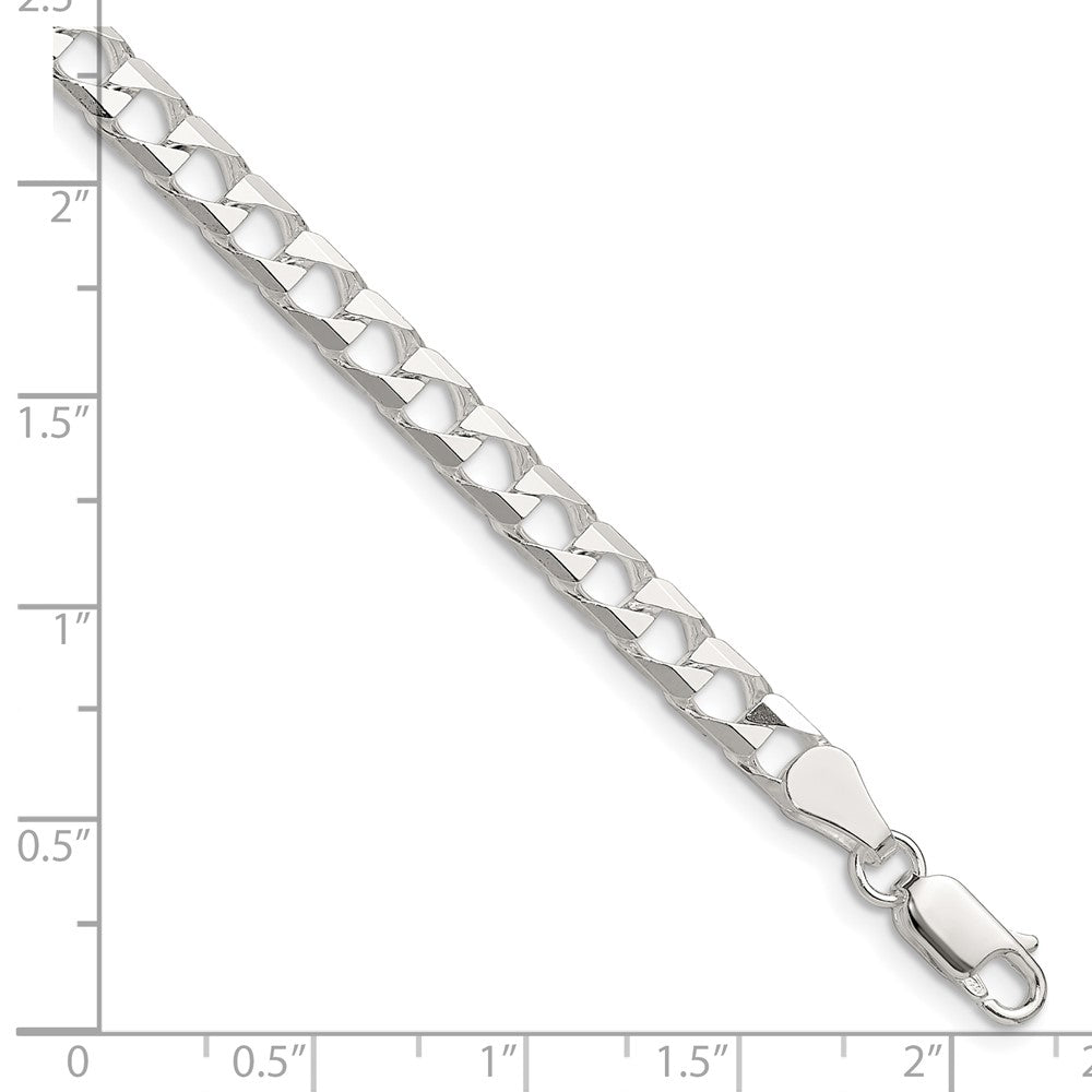 Sterling Silver 5mm D/C Square Curb Chain