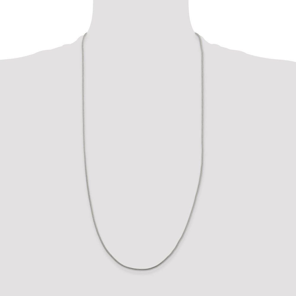Sterling Silver 1.25mm Diamond-cut Round Franco Chain
