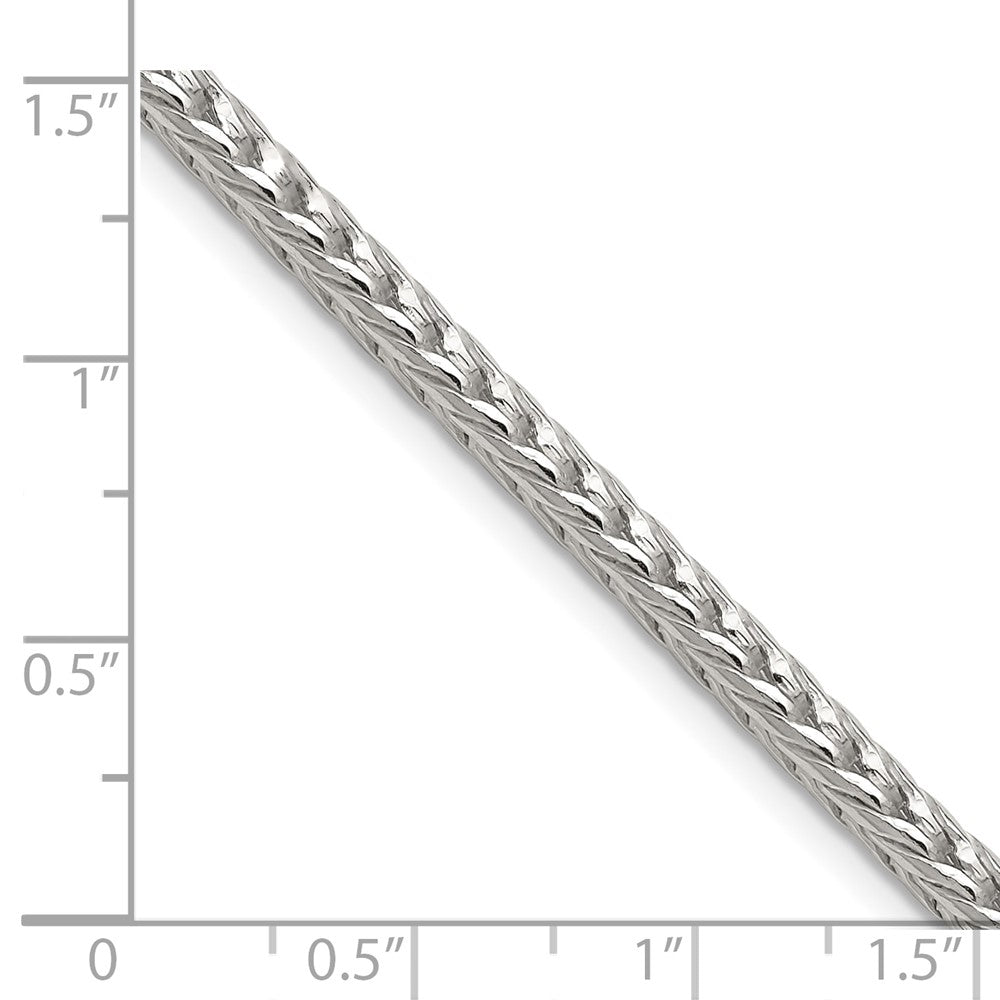 Sterling Silver 3.4mm Diamond-cut Round Franco Chain