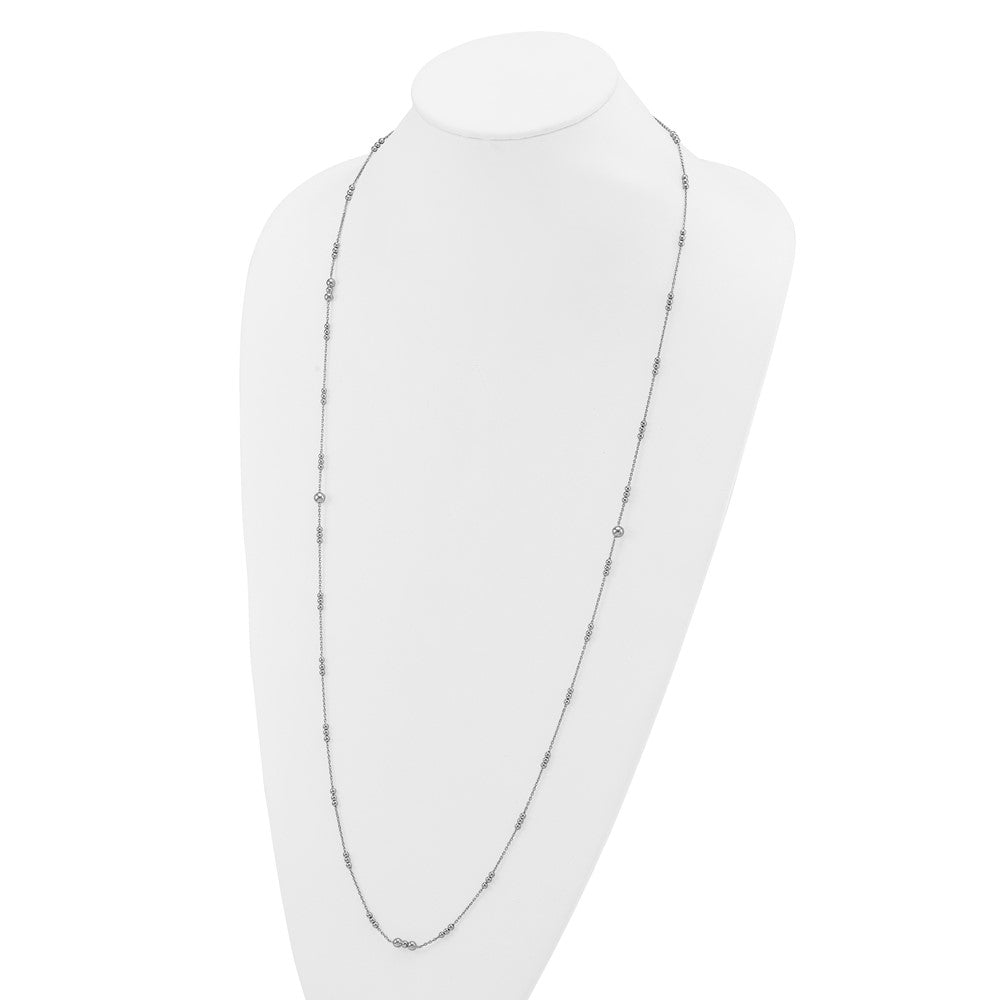 Sterling Silver Polished Beaded Necklace