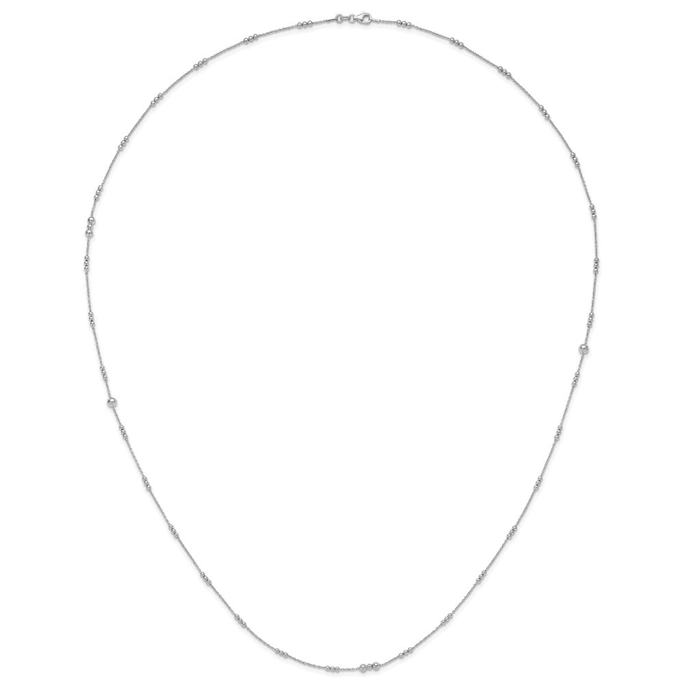Sterling Silver Polished Beaded Necklace