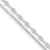 Sterling Silver 2-Strand 9 inch Plus 1 inch Extender - Total 10 inch Anklet