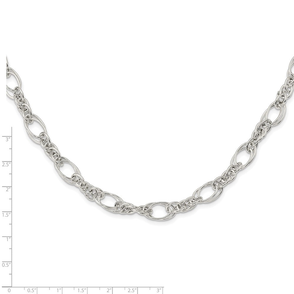 Sterling Silver Polished Fancy Link 7in Bracelet