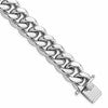 Sterling Silver Rhodium-plated Curb Link Men's 8.5in Bracelet