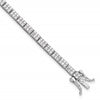 Sterling Silver Rhodium-plated Micro Pave CZ 7.5in Bracelet