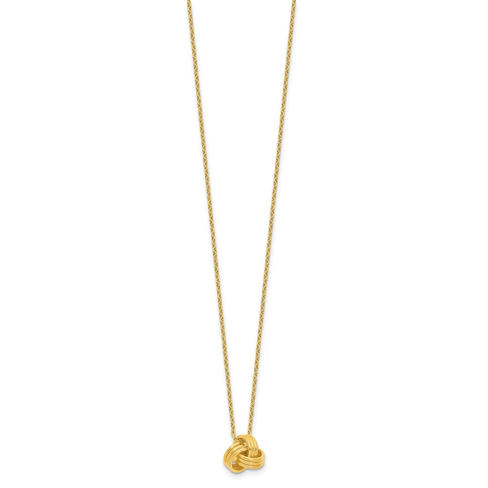 Affordable Expressions Sterling Silver Gold-tone Love Knot 16 Inch Necklace with 2 inch extension