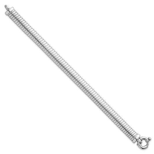 Sterling Silver Rhodium-plated Polished 9mm Cubetto 7.5 inch Bracelet