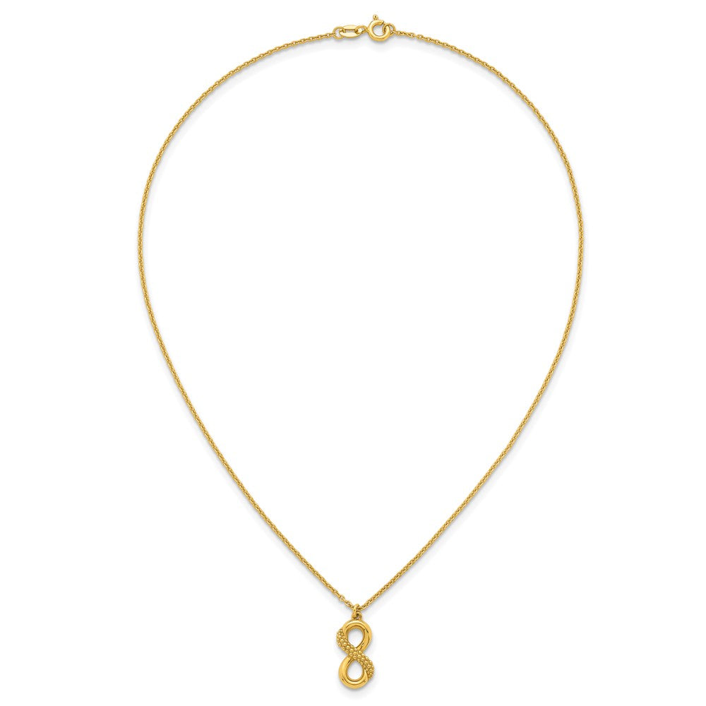 Affordable Expressions Sterling Silver Gold-tone Polished and Textured Infinity16 Inch Necklace