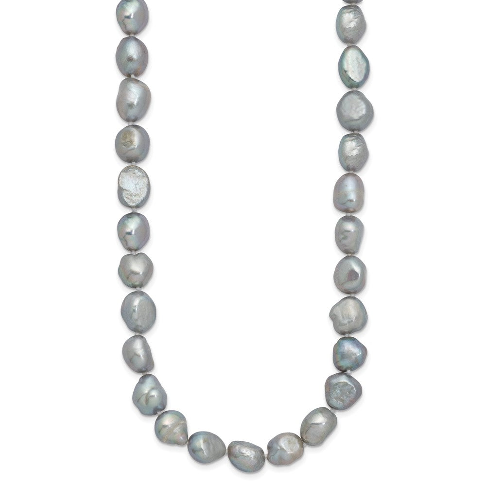 9-11mm Grey Baroque Freshwater Cultured Pearl Endless 64 inch Necklace