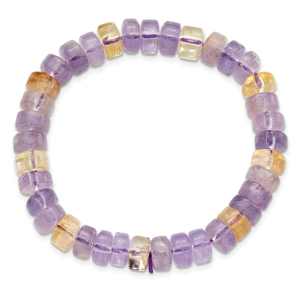 Ametrin 8mm Beaded Stretch Bracelet