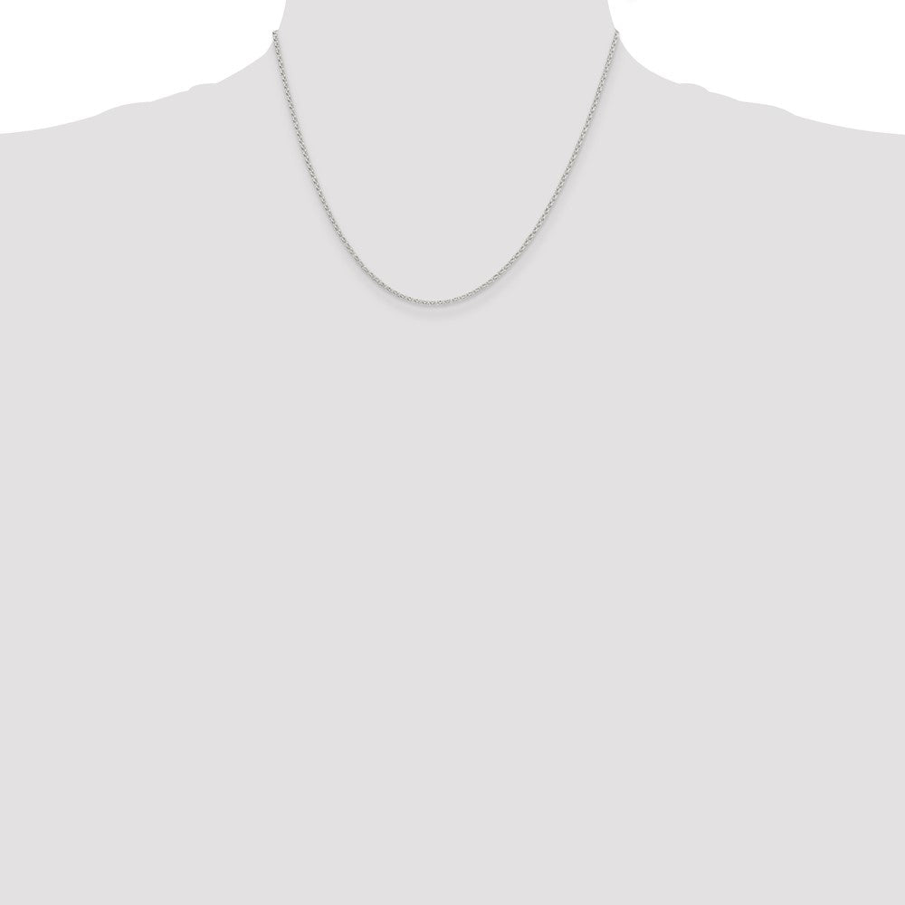 Sterling Silver 1.5mm Diamond-cut Rolo Cable Chain