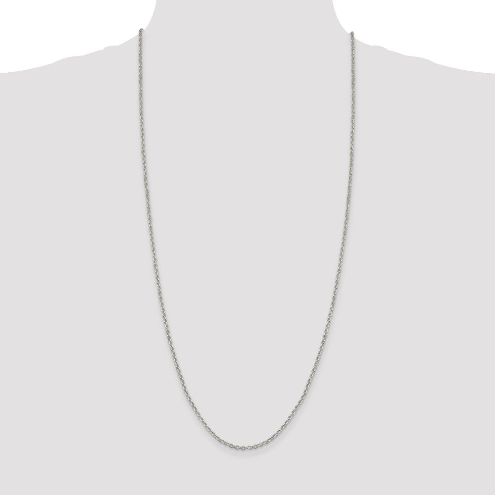 Sterling Silver 2.6mm Diamond-cut Rolo Cable Chain