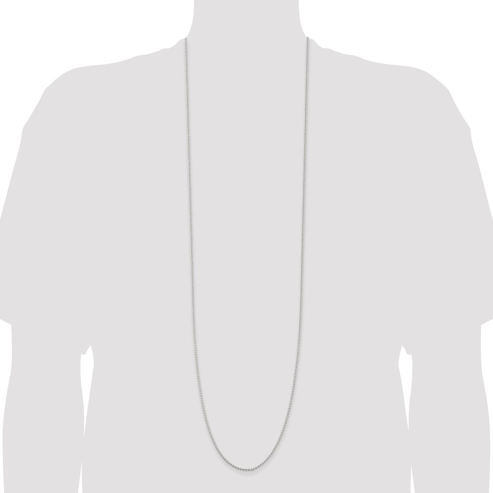 Sterling Silver 2mm Beaded Chain