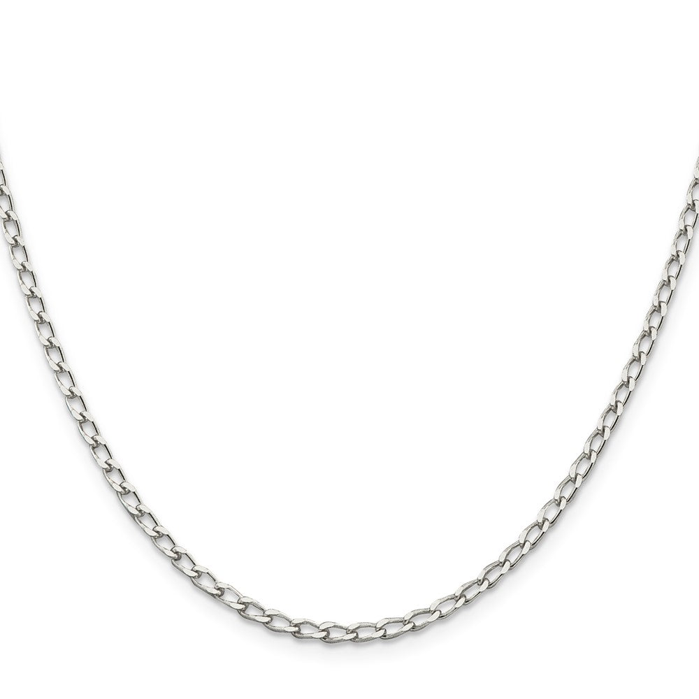 Sterling Silver 2.8mm Open Elongated Link Chain Anklet