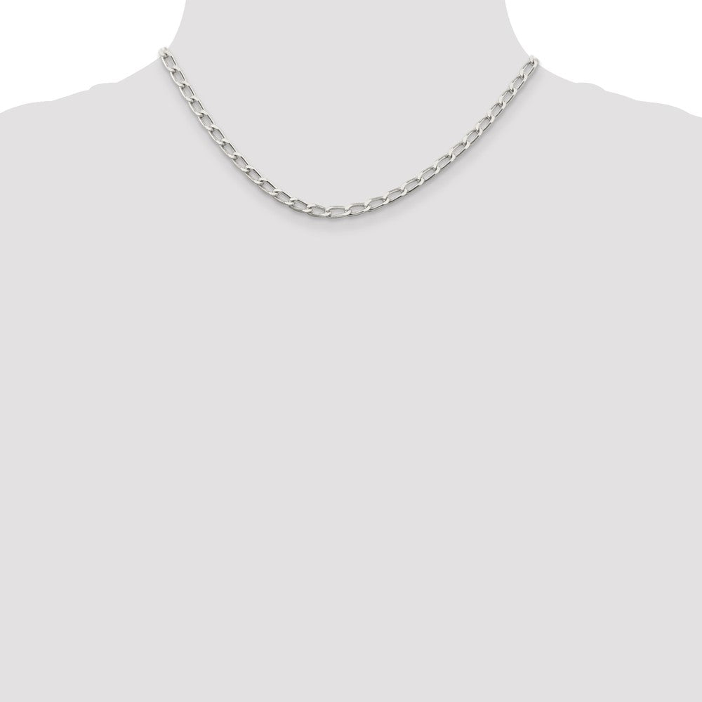 Sterling Silver 4.3mm Open Elongated Link Chain