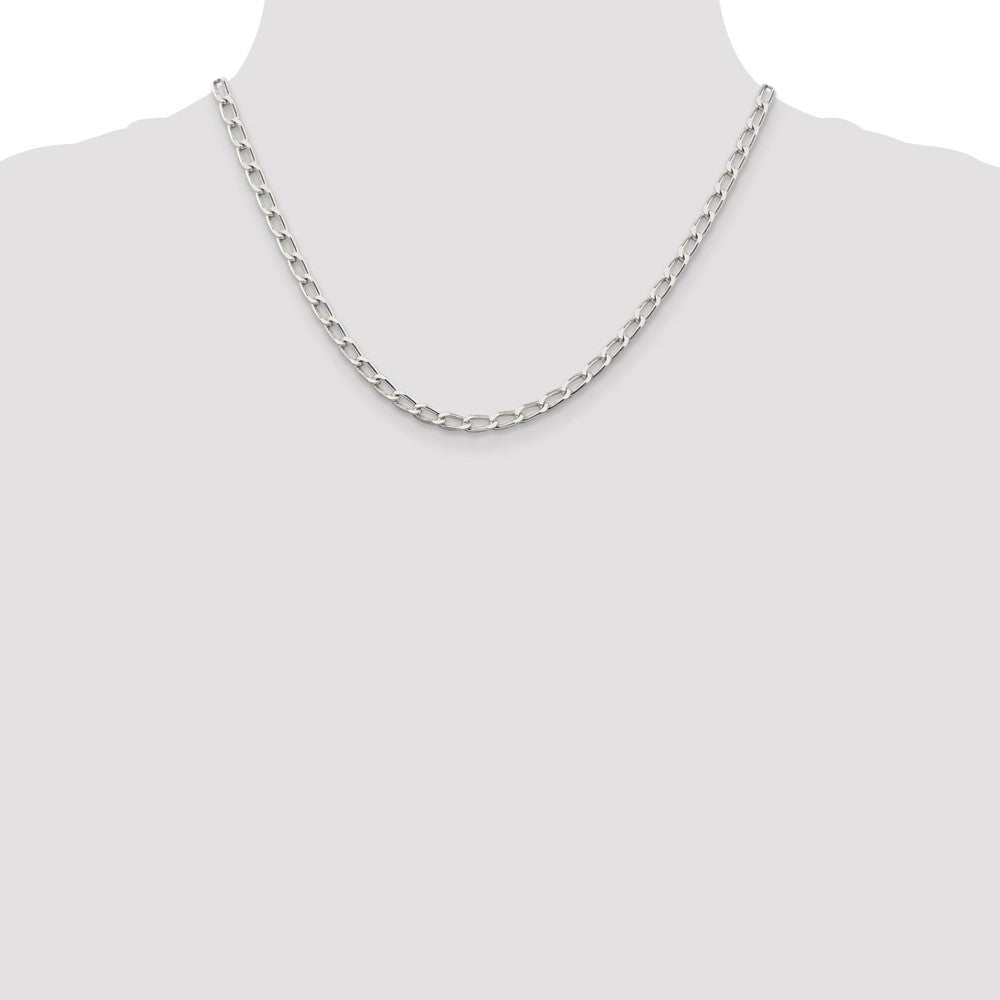 Sterling Silver 4.3mm Open Elongated Link Chain