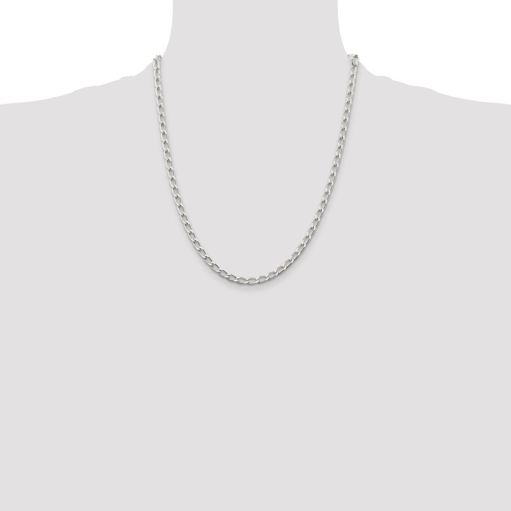 Sterling Silver 4.3mm Open Elongated Link Chain
