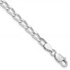 Amore La Vita Sterling Silver Rhodium-plated Polished 4.3mm 8 inch Open Link with Lobster Clasp Charm Bracelet