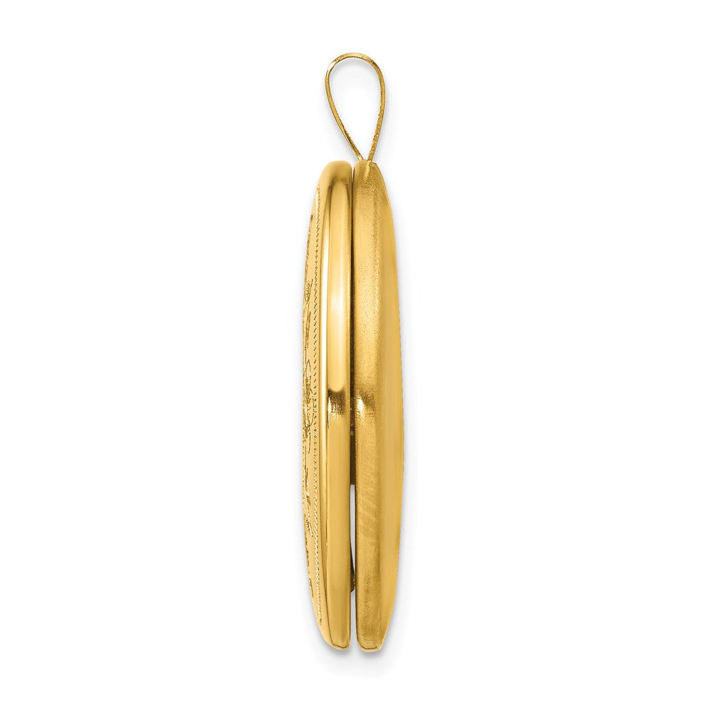 1/20 14K Gold Filled 26mm Floral Oval Locket