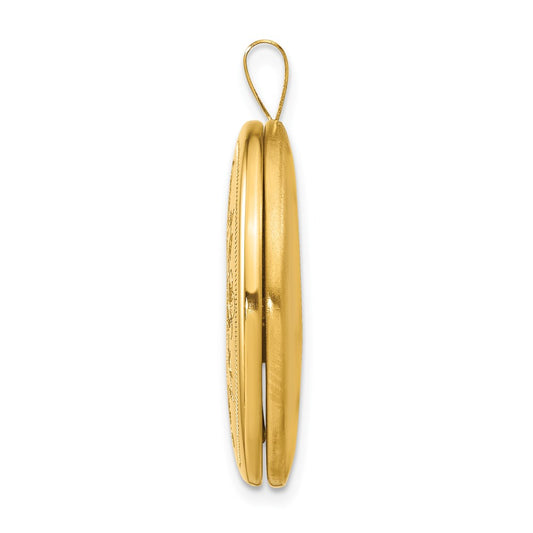 1/20 14K Gold Filled 26mm Floral Oval Locket