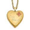 1/20 14K Gold Filled 20mm Enameled I Love You Heart Locket Necklace